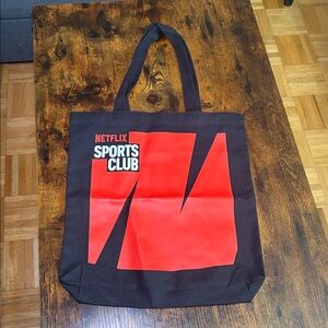 Netflix Sports Club Tote Bag – Limited Event Exclusive – Black/Red